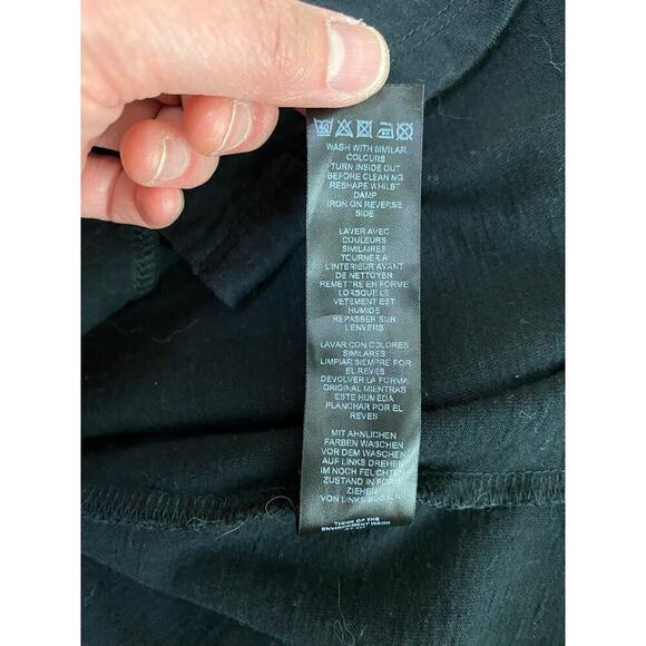 Asos Women's 14 Black Button Up Belted Flutter Sleeve Mini Dress - Picture 5 of 6